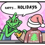Happy Holidays Grinch meme