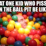 Patrick Stewart ball pit | THAT ONE KID WHO PISSED IN THE BALL PIT BE LIKE | image tagged in patrick stewart ball pit | made w/ Imgflip meme maker
