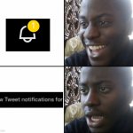 *sigh* | image tagged in black man happy sad,twitter | made w/ Imgflip meme maker