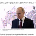 Vladimir Putin slips and calls Ukraine invasion a war