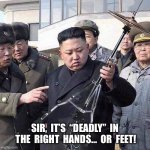Weapon of Mass Percussion | SIR,  IT’S  “DEADLY”  IN  THE  RIGHT  HANDS…  OR  FEET! | image tagged in weapon of mass percussion | made w/ Imgflip meme maker