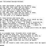 Last Christmas George Michael lyrics