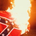 Burning confederate flag template
