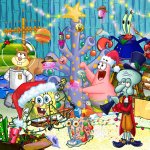 SpongeBob happy holidays template