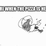 ayo the pizza here- | MARI WHEN THE PIZZA IS HERE | image tagged in gifs,omori,pizza,hatsune miku,stairs | made w/ Imgflip video-to-gif maker