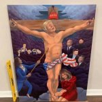 Donald Trump crucified
