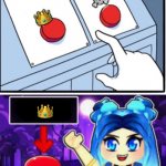 dont die | ☠️; 👑; 👑 | image tagged in itsfunneh two buttons | made w/ Imgflip meme maker