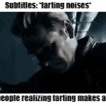 ...Bro they didn't know... | Subtitles: *farting noises*; Deaf people realizing farting makes a noise: | image tagged in gifs,farting,deaf,homelander,i have crippling depression | made w/ Imgflip video-to-gif maker