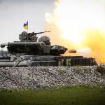 Ukrainian tank fires