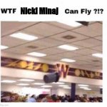 FR FR ONG | Nicki Minaj | image tagged in wtf --------- can fly | made w/ Imgflip meme maker