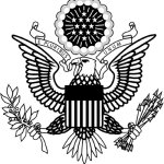 Black and white USA Eagle National Emblem