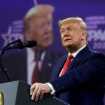 Donald Trump attempts to speak at CPAC 2020