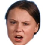 Greta Thunberg head transparent