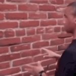 Guy talking to brick wall GIF Template