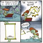 Scroll of truth but crying