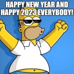 happy new year guyz! | HAPPY NEW YEAR AND HAPPY 2023 EVERYBODY! | image tagged in happy new year,new year,2023 | made w/ Imgflip meme maker