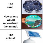 can you tell? | image tagged in how aliens would reconstruct the animal | made w/ Imgflip meme maker