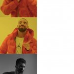 Drake hotline bling meme template but there is more meme