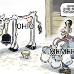 only in ohio | OHIO MEMERS | image tagged in milking the cow,ohio | made w/ Imgflip meme maker