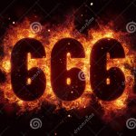 666 Fire Satanic Sign
