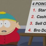 South Park Cartman 4 Point Plan