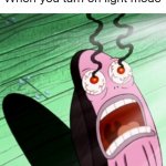 Totally do not recommend | When you turn on light mode | image tagged in light mode,among us kill | made w/ Imgflip meme maker