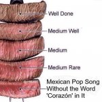 Mexican Food's Delightful; Mexican Popular Music, Though... | Mexican Pop Song 
Without the Word 
'Corazón' in It | image tagged in really rare,mexican music,mexican culture,pop slop,pop music,mainstream media | made w/ Imgflip meme maker