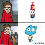 Pinky Malinky SUCKS!!!! | image tagged in puff puff meme,pinky,the amazing world of gumball,gumball watterson,ripoff,drake hotline bling | made w/ Imgflip meme maker