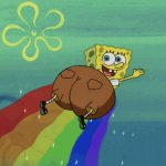 SpongeBob Fat Butt Rainbow