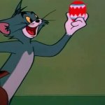 Tom and Jerry Tom Holding Easter Egg