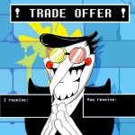 Deltarune Spamton Trade Offer meme