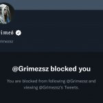 Grimes blocked you