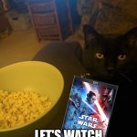 Would you watch it? | THIS MOVIE SUCKS; LET'S WATCH THIS INSTEAD | image tagged in this movie sucks let's watch,star wars,the rise of skywalker,bad movies,cat | made w/ Imgflip meme maker