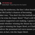 Kevin McCarthy won the Super Bowl