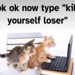 Ok ok now type "kill yourself loser"
