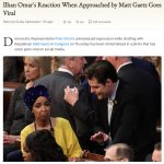 Ilhan Omar cringes at Matt Gaetz