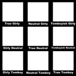Girly-Tomboy alignment chart