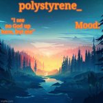 polystyrene's MSMG announcement template meme