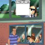 Bobby Hill if those kids could read | PLAY CALL OF DUTY | image tagged in bobby hill if those kids could read | made w/ Imgflip meme maker