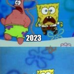 Puberty in a nutshell | 2010 KIDS; 2023; 2011 KIDS; PUBERTY | image tagged in spongebob texas chase | made w/ Imgflip meme maker