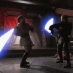 lightsaber battle GIF Template