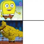 spongebob going god mode