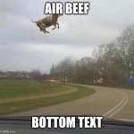 Y'all heard Ground Beef, but are you ready for | AIR BEEF; BOTTOM TEXT | image tagged in air beef | made w/ Imgflip meme maker