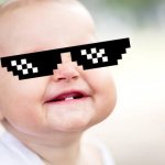 Baby with shades template
