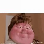 face becomes fat GIF Template