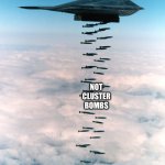 NOT cluster bombs | NOT CLUSTER BOMBS; NOT TIKTOK HQ | image tagged in b2 bombing run,tiktok sucks,tik tok sucks | made w/ Imgflip meme maker