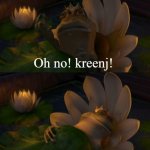 King Harold dies from cringe | Oh no! kreenj! | image tagged in shrek king harold dying | made w/ Imgflip meme maker
