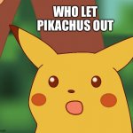 Twitter 2.0 | WHO LET PIKACHUS OUT | image tagged in surprised pikachu hd,twitter,who let the dogs out | made w/ Imgflip meme maker