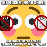 the flushed emoji shield template