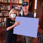 Joe and Jill Biden holding sign meme